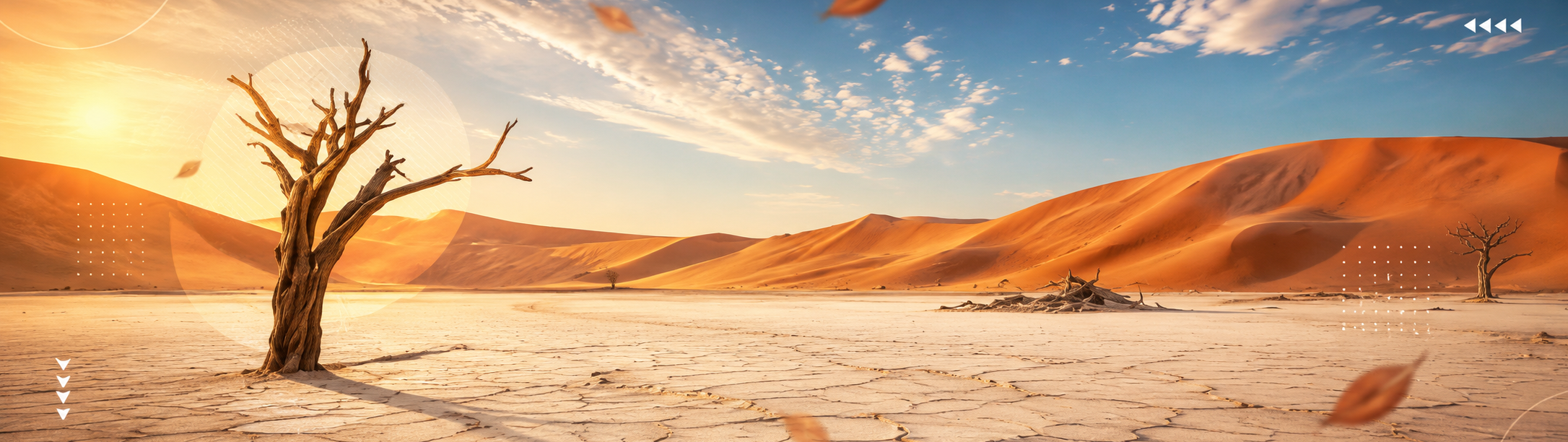 Desert landscape with surreal elements